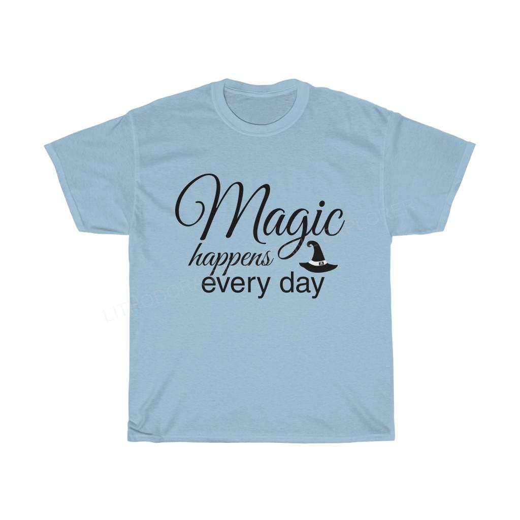 Magic Happens Every Day Unisex Heavy Cotton Tee