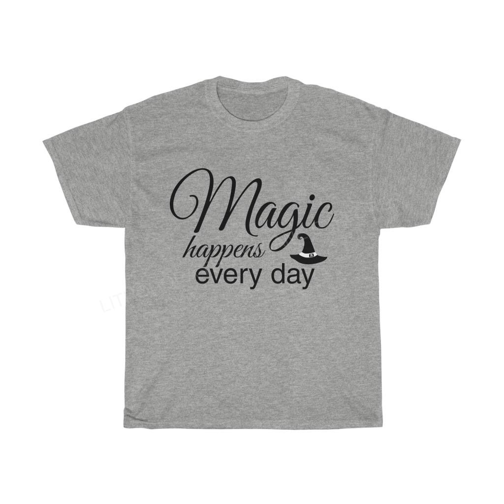 Magic Happens Every Day Unisex Heavy Cotton Tee