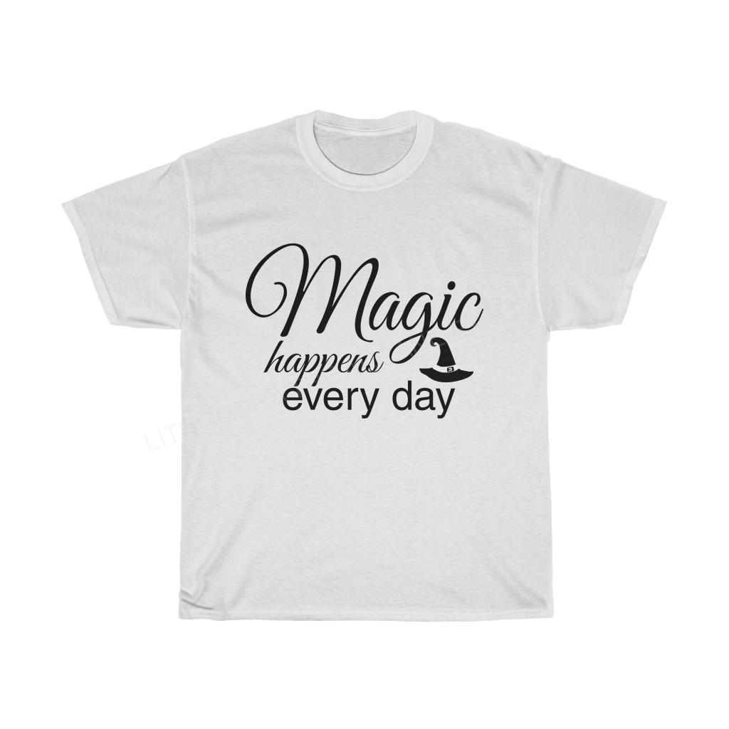 Magic Happens Every Day Unisex Heavy Cotton Tee