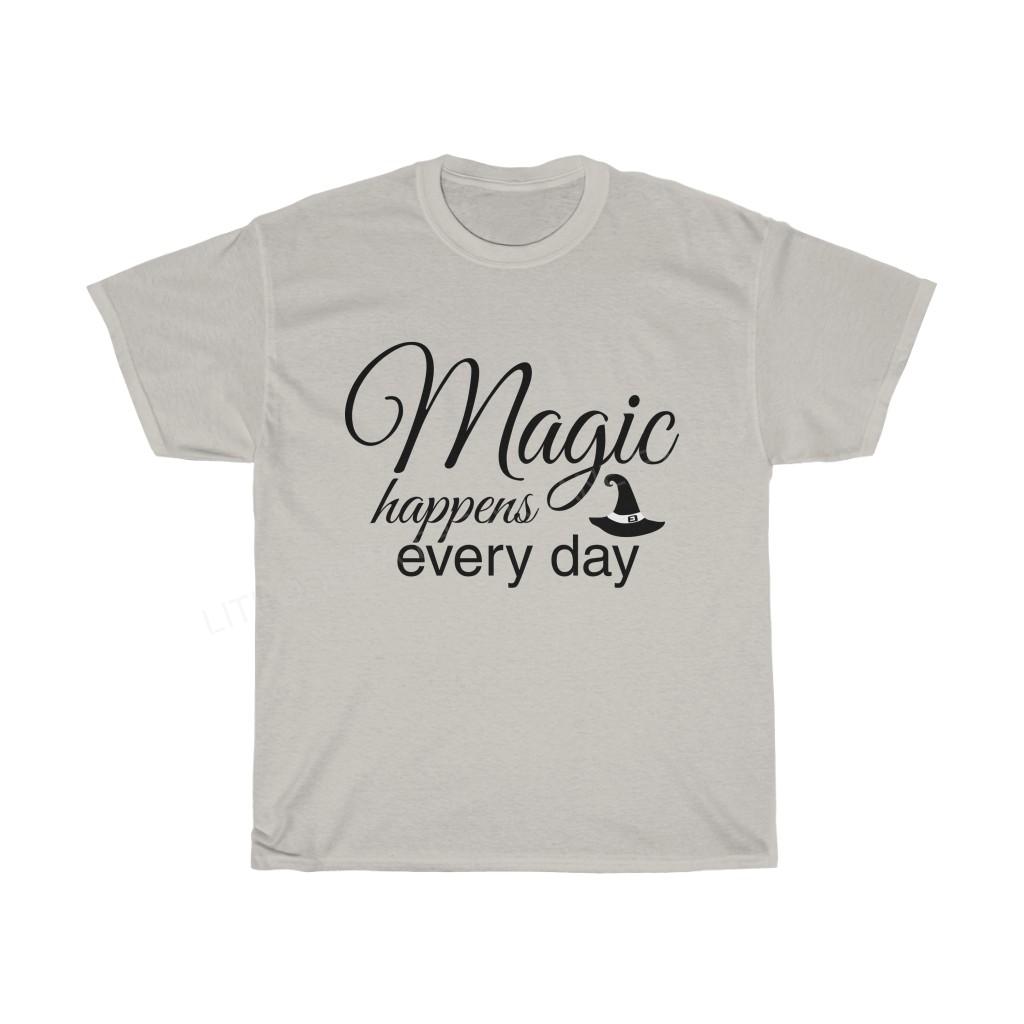 Magic Happens Every Day Unisex Heavy Cotton Tee