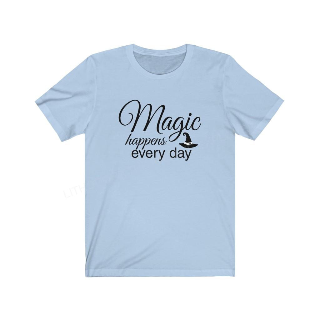 Magic Happens Every Day Unisex Jersey Short Sleeve Tee