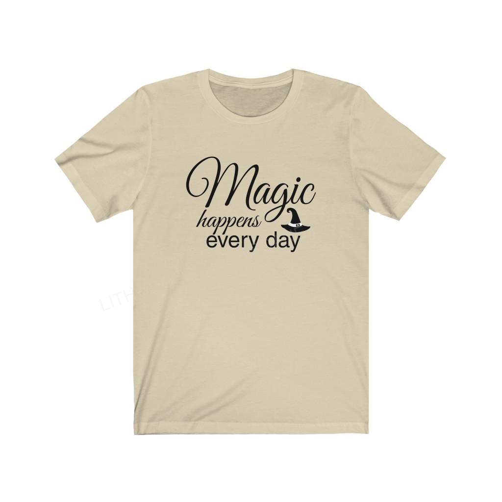 Magic Happens Every Day Unisex Jersey Short Sleeve Tee