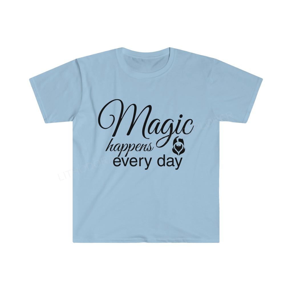 Magic Happens Every Day With Lithodora Unisex Softstyle T-Shirt