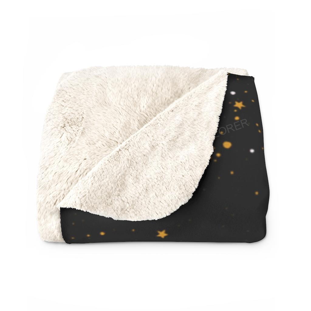 Sun, Moon, Stars Sherpa Fleece Blanket