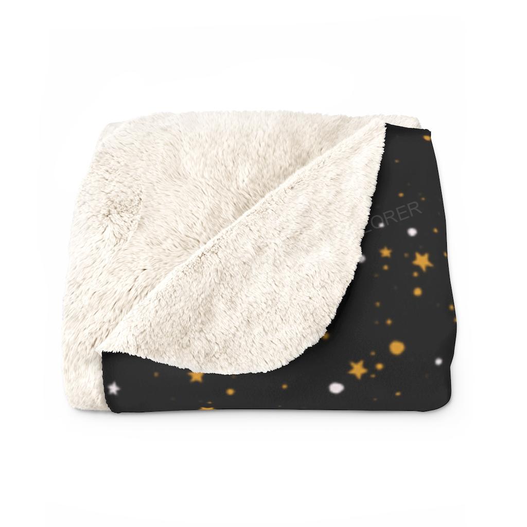 Sun, Moon, Stars Sherpa Fleece Blanket