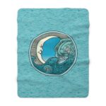 Moon Wave Sherpa Fleece Blanket