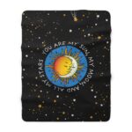 Sun, Moon, Stars Sherpa Fleece Blanket