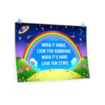 Look for Rainbows and Stars Premium Matte horizontal posters