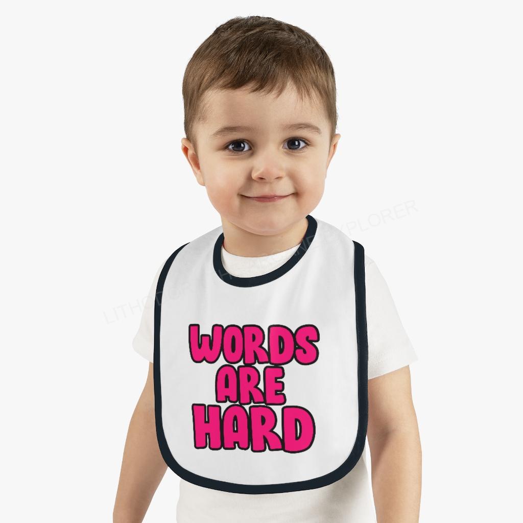 Words Are Hard Baby Jersey Bib