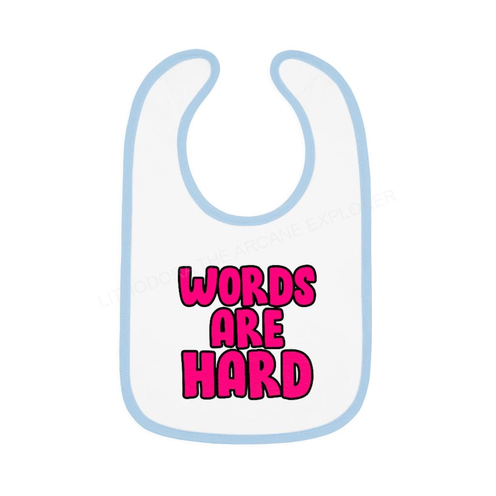 Words Are Hard Baby Jersey Bib
