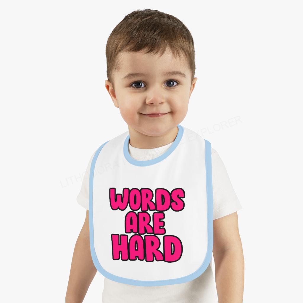 Words Are Hard Baby Jersey Bib
