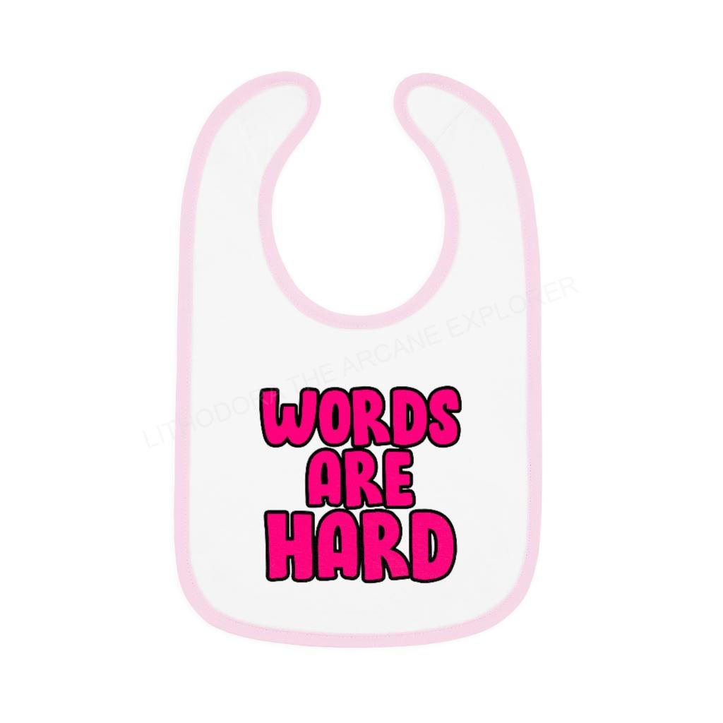 Words Are Hard Baby Jersey Bib