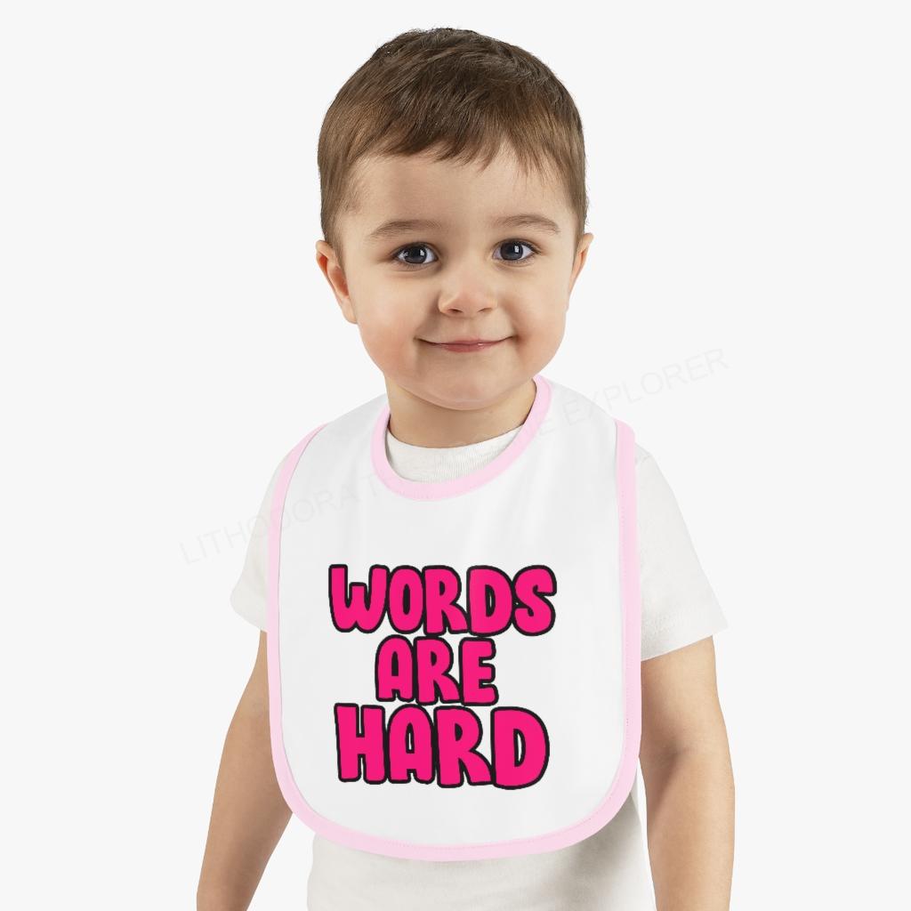 Words Are Hard Baby Jersey Bib