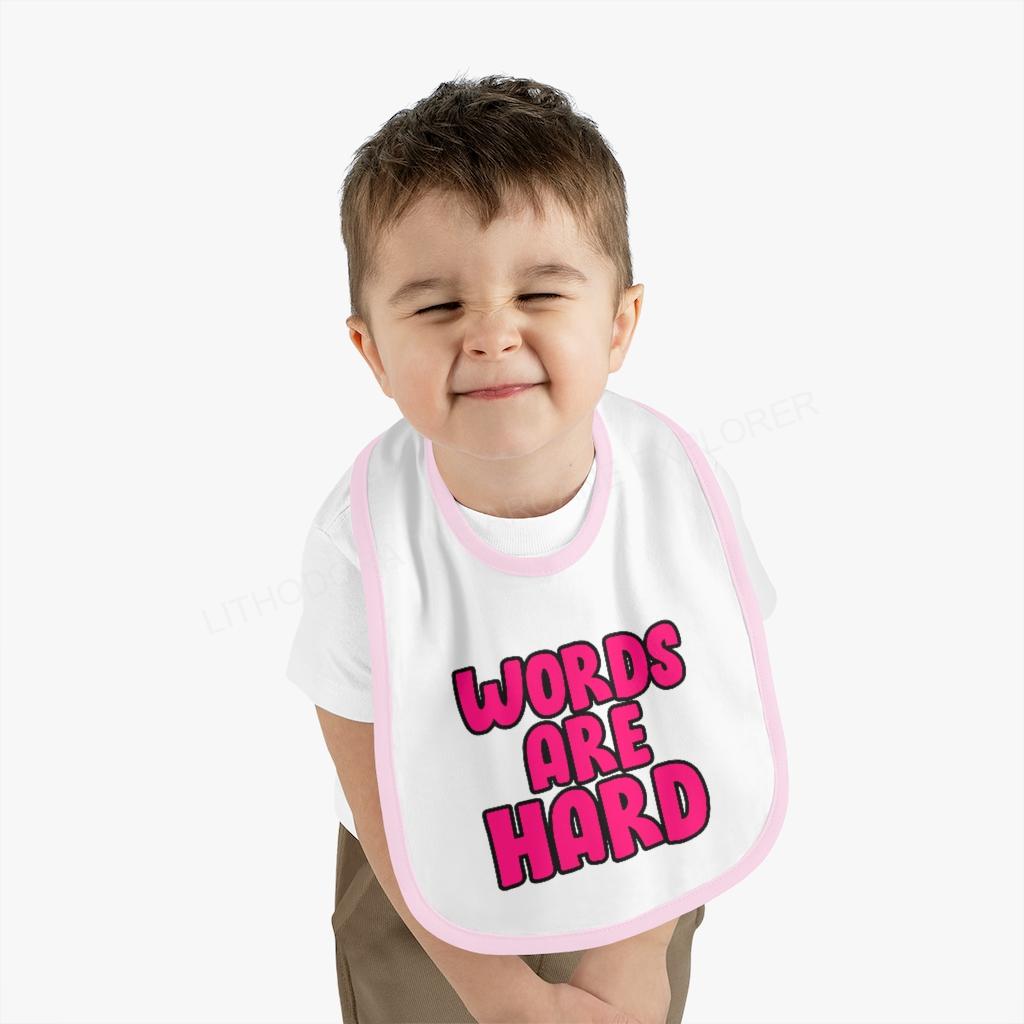 Words Are Hard Baby Jersey Bib