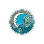 MoonWave Indoor/Outdoor Kiss Cut Stickers