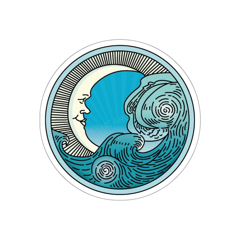 MoonWave Indoor/Outdoor Kiss Cut Stickers