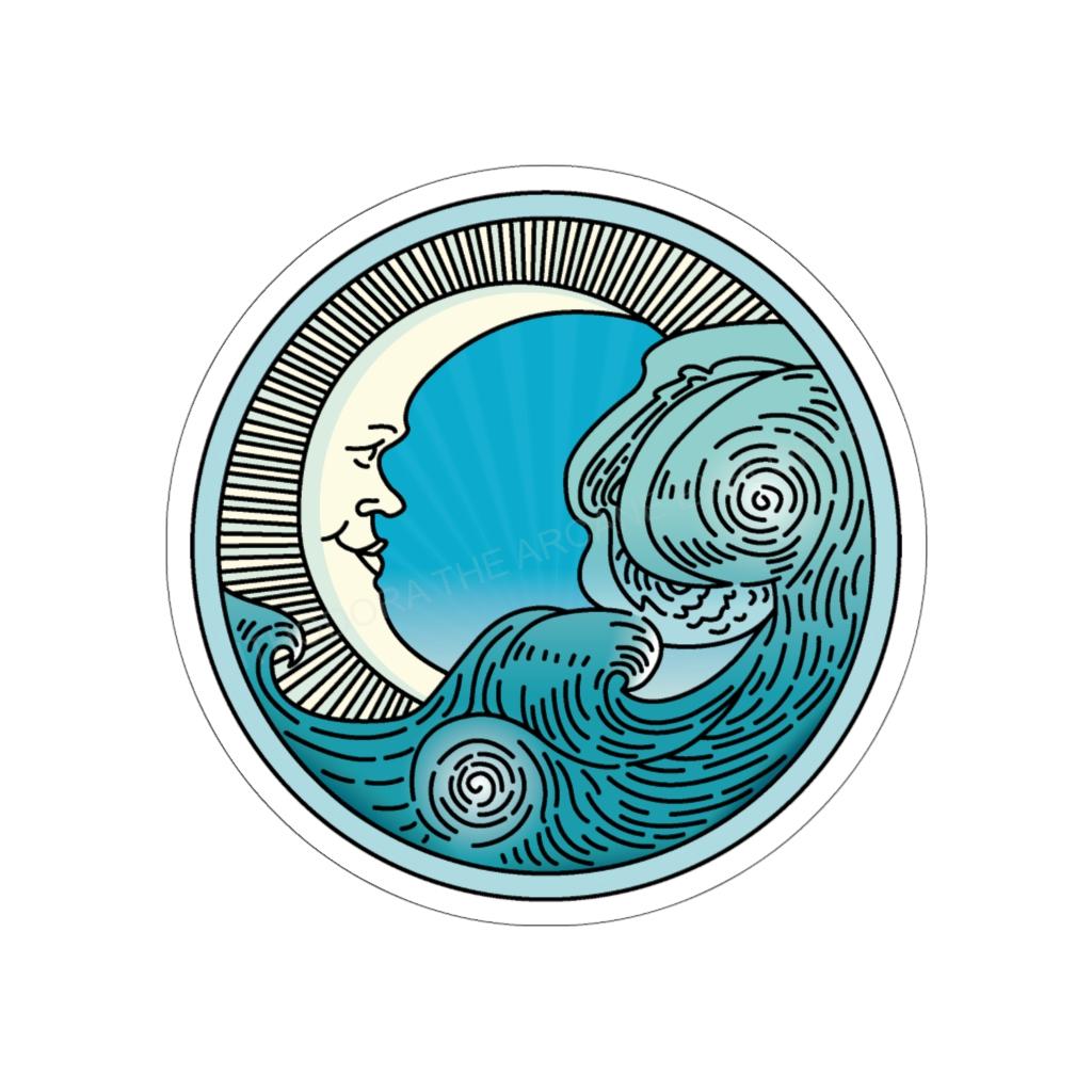 MoonWave Indoor/Outdoor Kiss Cut Stickers