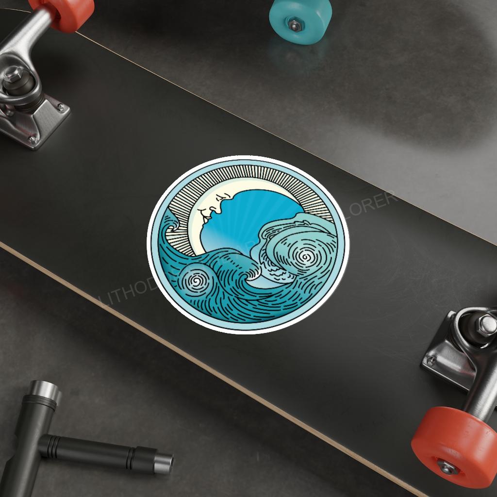 MoonWave Indoor/Outdoor Kiss Cut Stickers