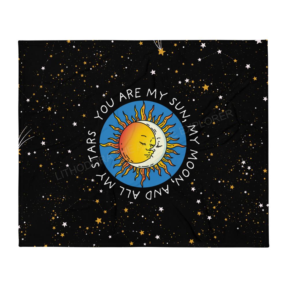 Sun, Moon, Stars Throw Blanket