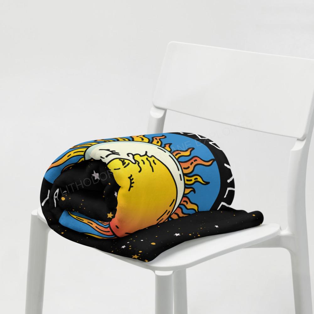 Sun, Moon, Stars Throw Blanket