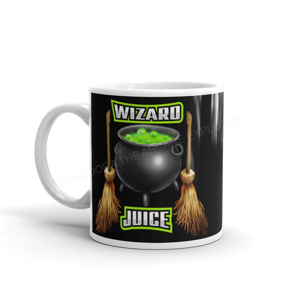 Wizard Juice White glossy mug