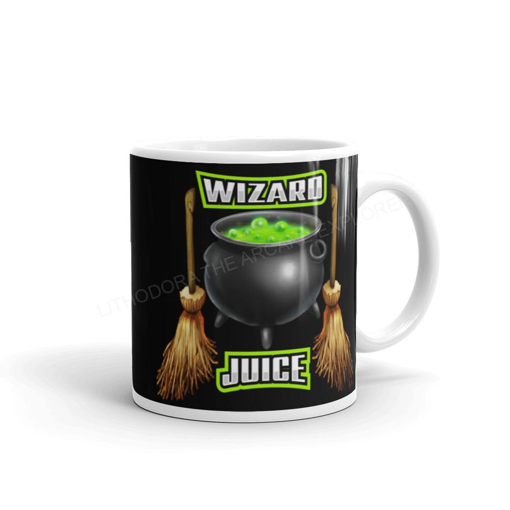 Wizard Juice White glossy mug