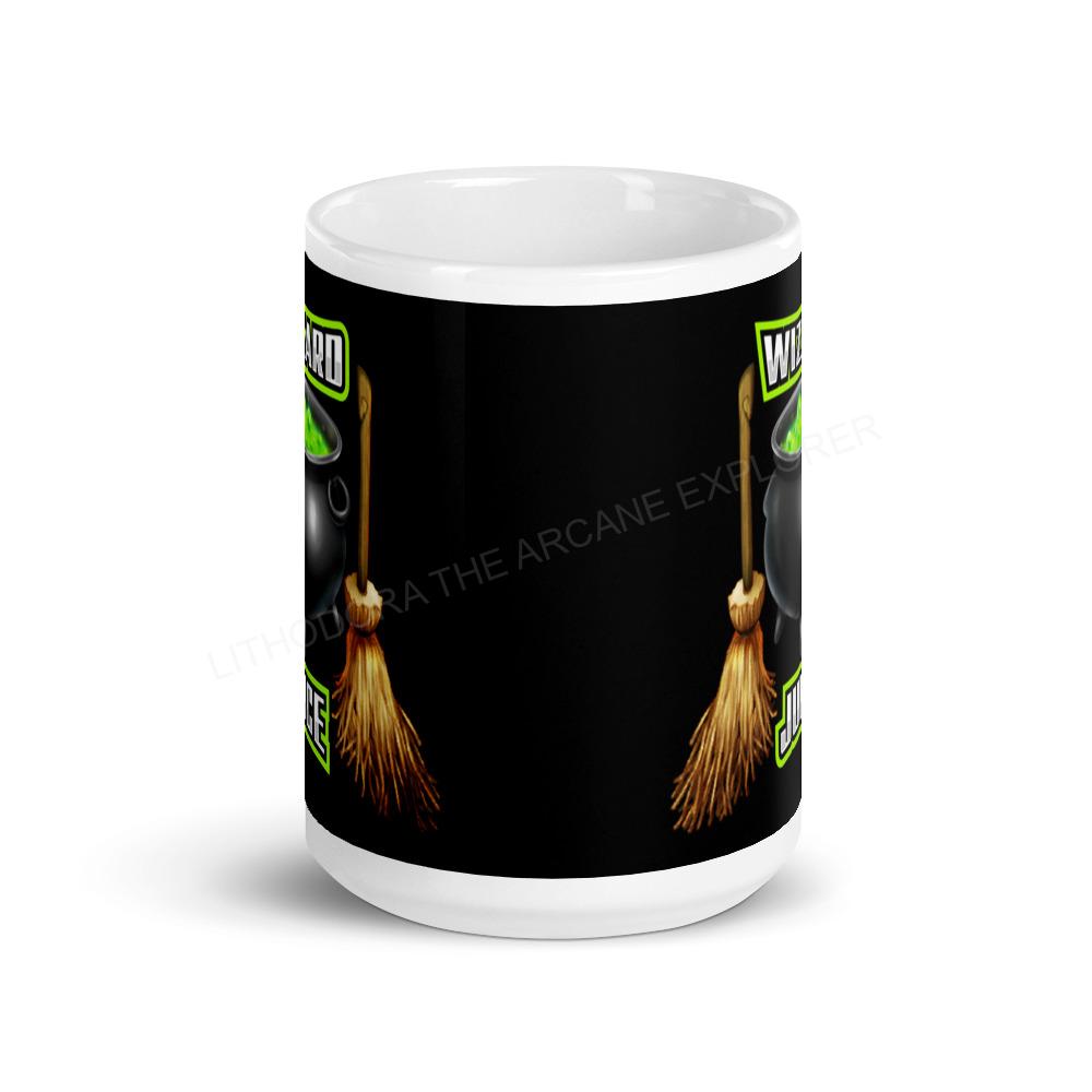 Wizard Juice White glossy mug