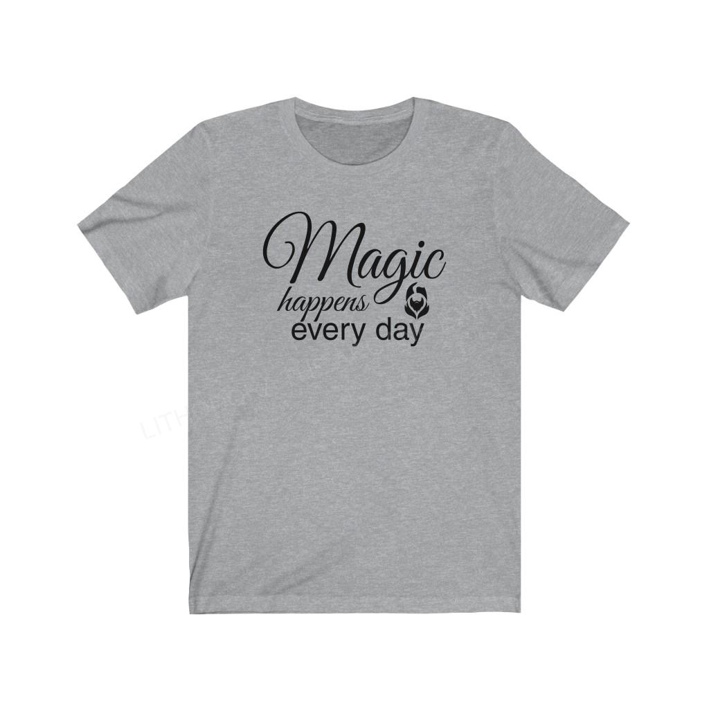 Magic Happens Every Day With Lithodora Unisex Jersey Short Sleeve Tee