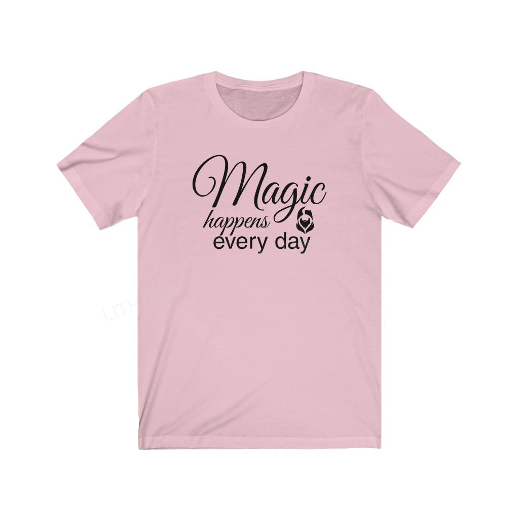 Magic Happens Every Day With Lithodora Unisex Jersey Short Sleeve Tee